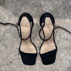 Aldo black suede high heels in great condition very comfortable worn once